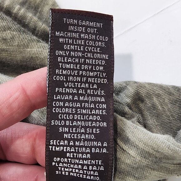 Knox Rose Embroidered Babydoll Top Women M Beaded‎ Garment Dyed Green - Picture 10 of 11